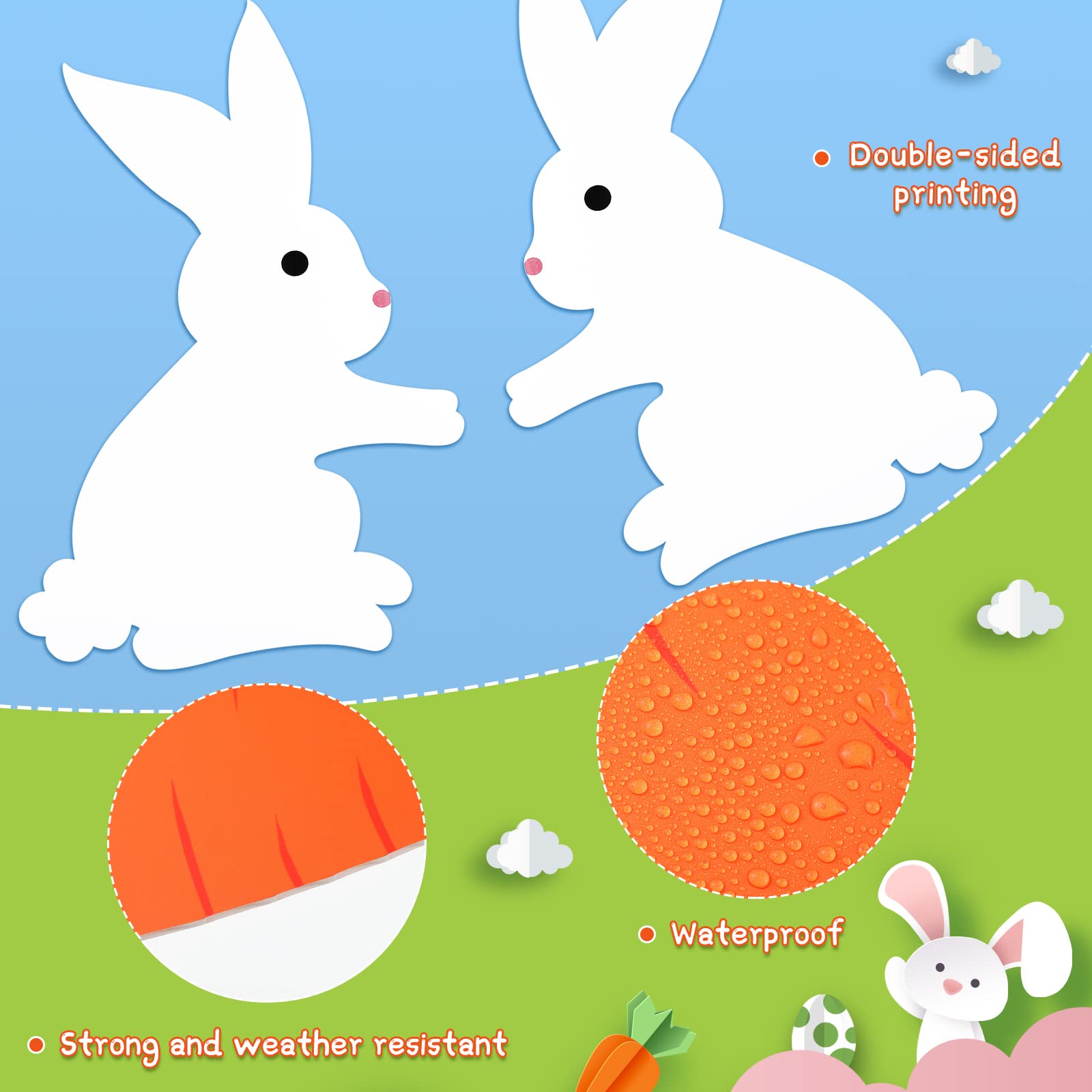 Yookeer carrot lawn sign adds playful contrast to garden paths and yards