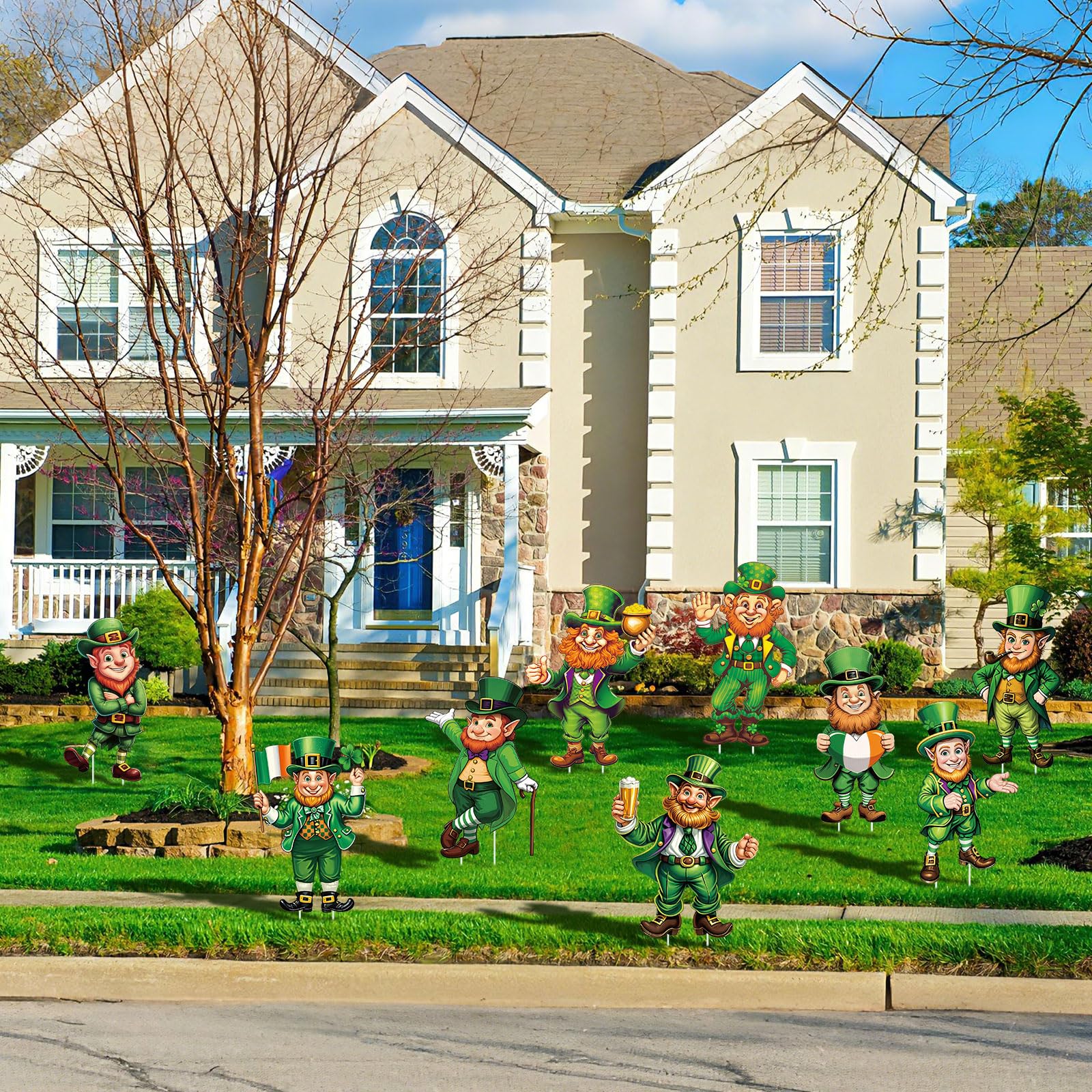 Yookeer decorative Irish-themed yard sign banner for outdoor events