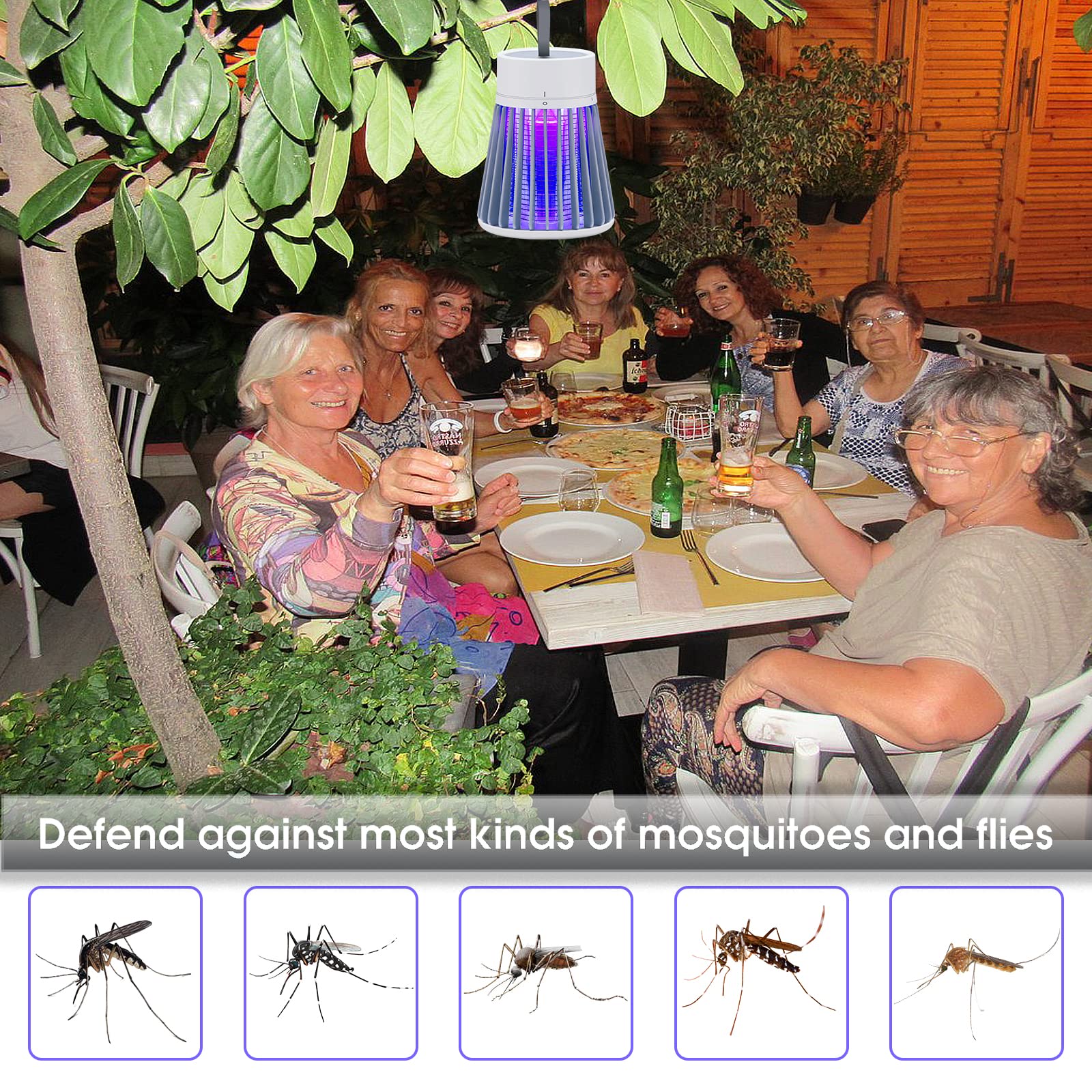 YOOYHHOME purple UV light attracts insects before elimination