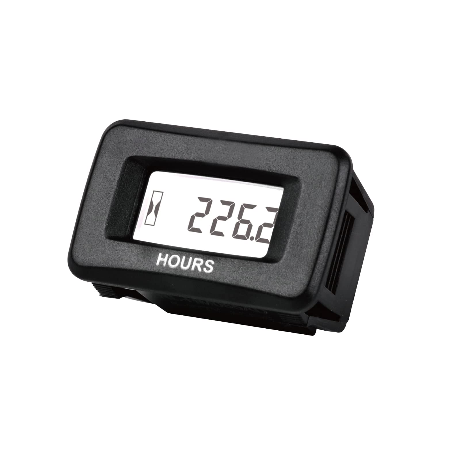 YOOREAL digital hour meter front view with clear display for maintenance timing