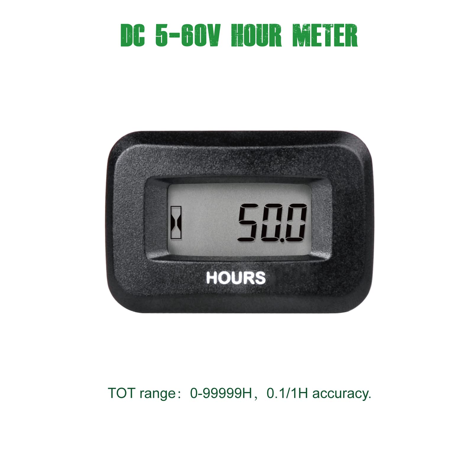 YOOREAL hour meter panel-mount for easy dashboard installation on tractors.