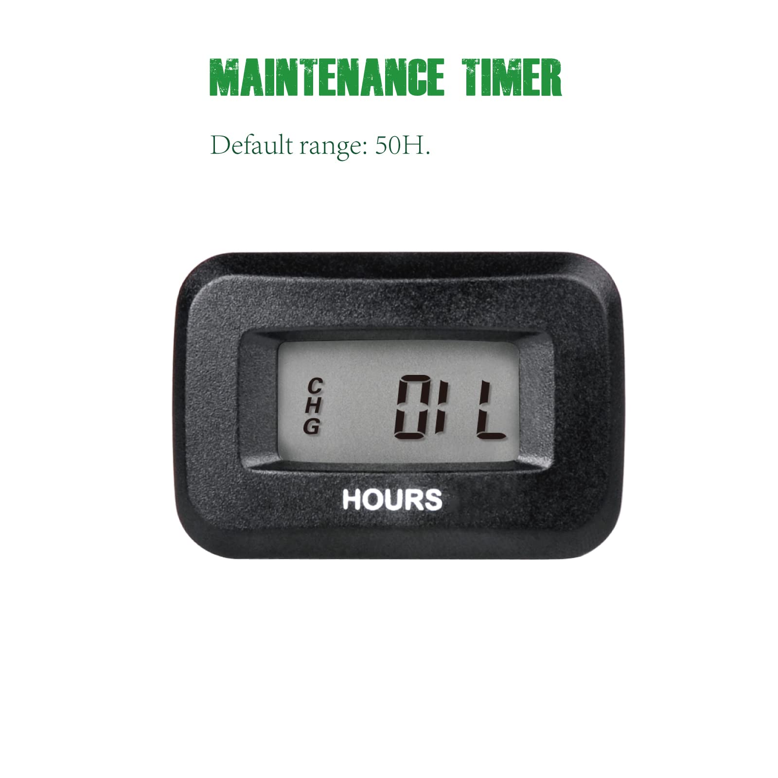YOOREAL hour meter wiring-terminals for simple power connection and signal detection.