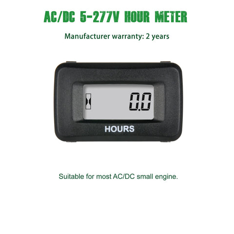 YOOREAL hour meter digital display showing run-time readout