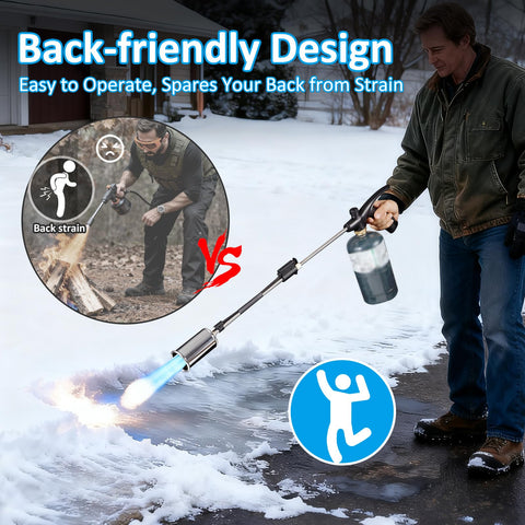 Detachable design of Yoostooper torch makes transport and storage easier.