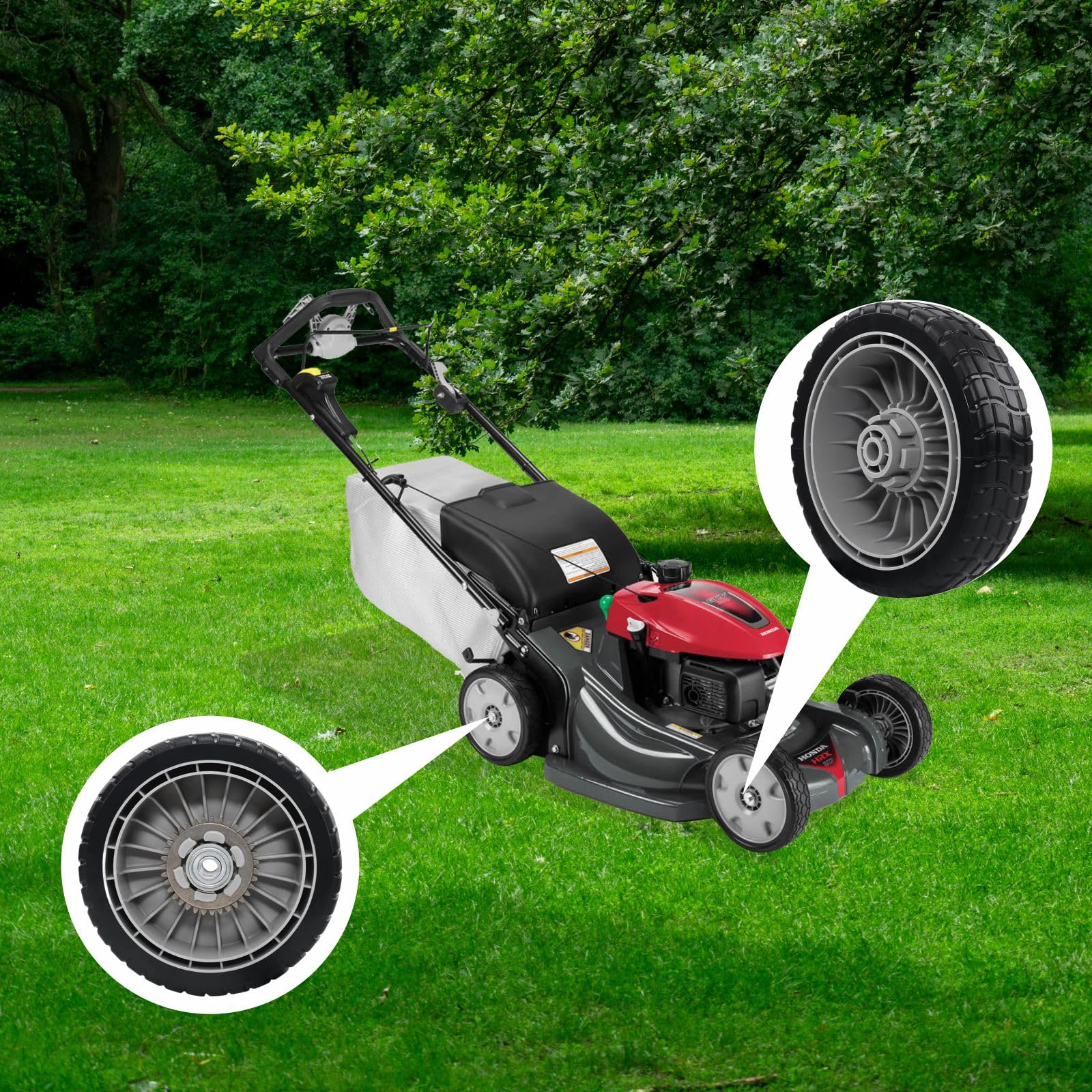 Yooumine durable rubber and plastic materials support long mowing sessions.