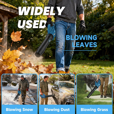 YOOVL packaging shows complete cordless leaf blower kit