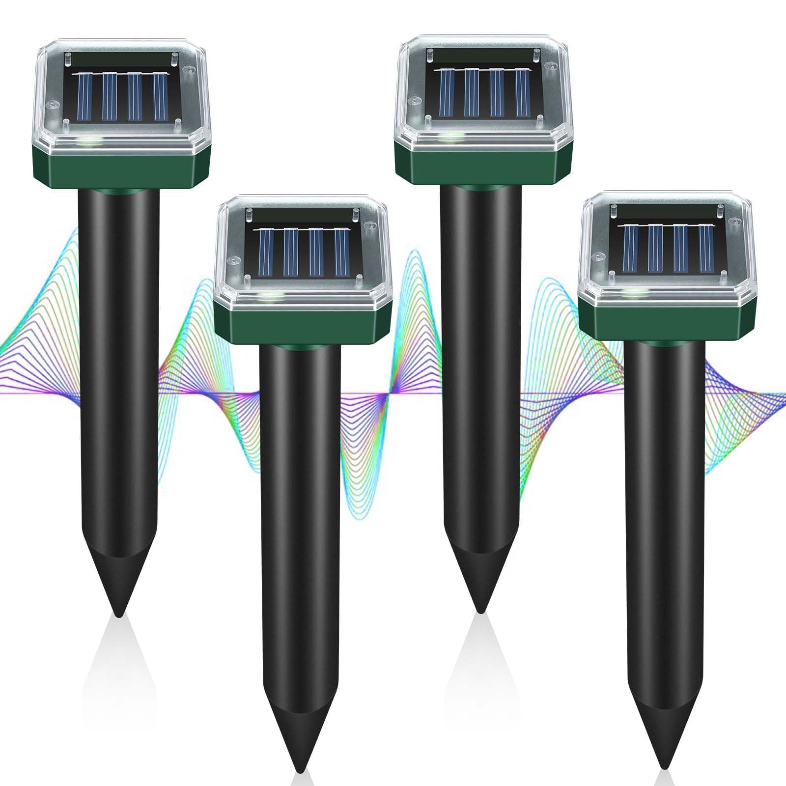 Yooyhhome mole repellent solar powered 4-pack ready for yard protection against burrowing pests