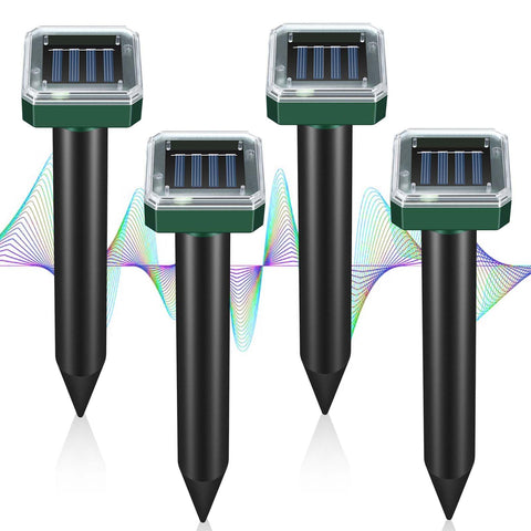 Yooyhhome mole repellent solar powered 4-pack ready for yard protection against burrowing pests