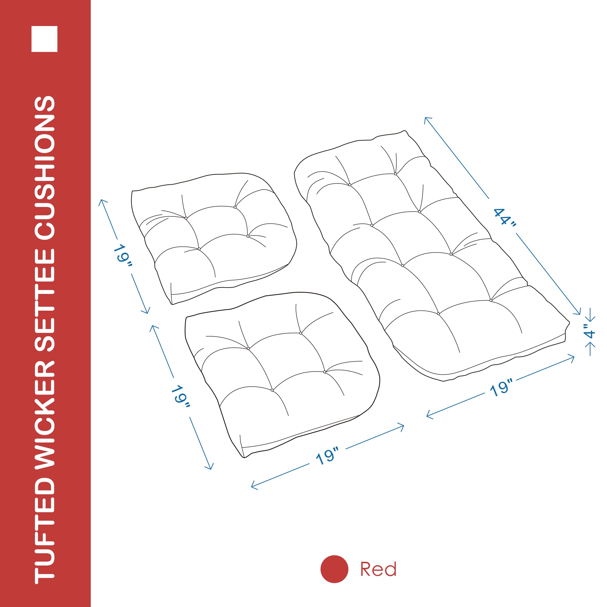 YOOZEKU cushion features circle tacks to maintain shape.