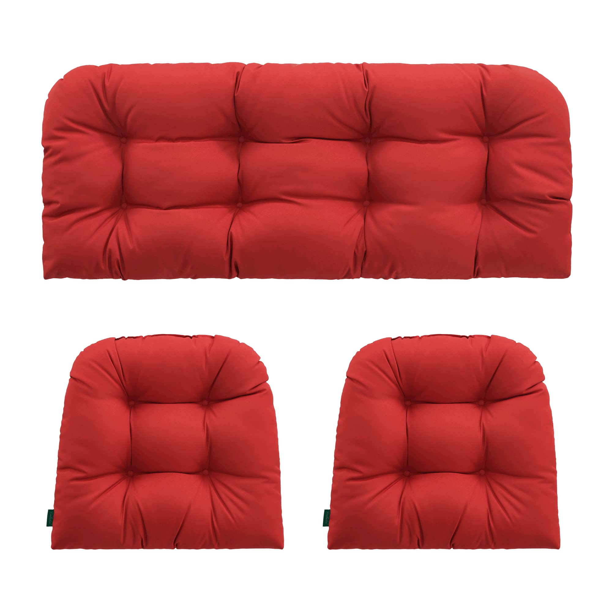 YOOZEKU loveseat cushion tufted for durable outdoor comfort.