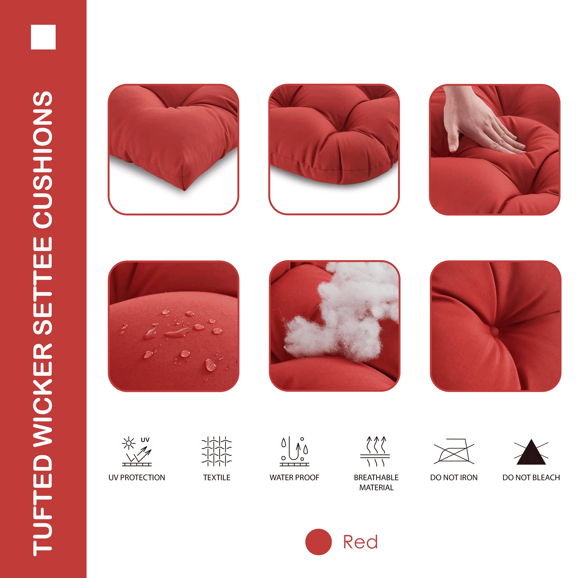 YOOZEKU outdoor indoor cushion fabric 100% polyester resists fading.