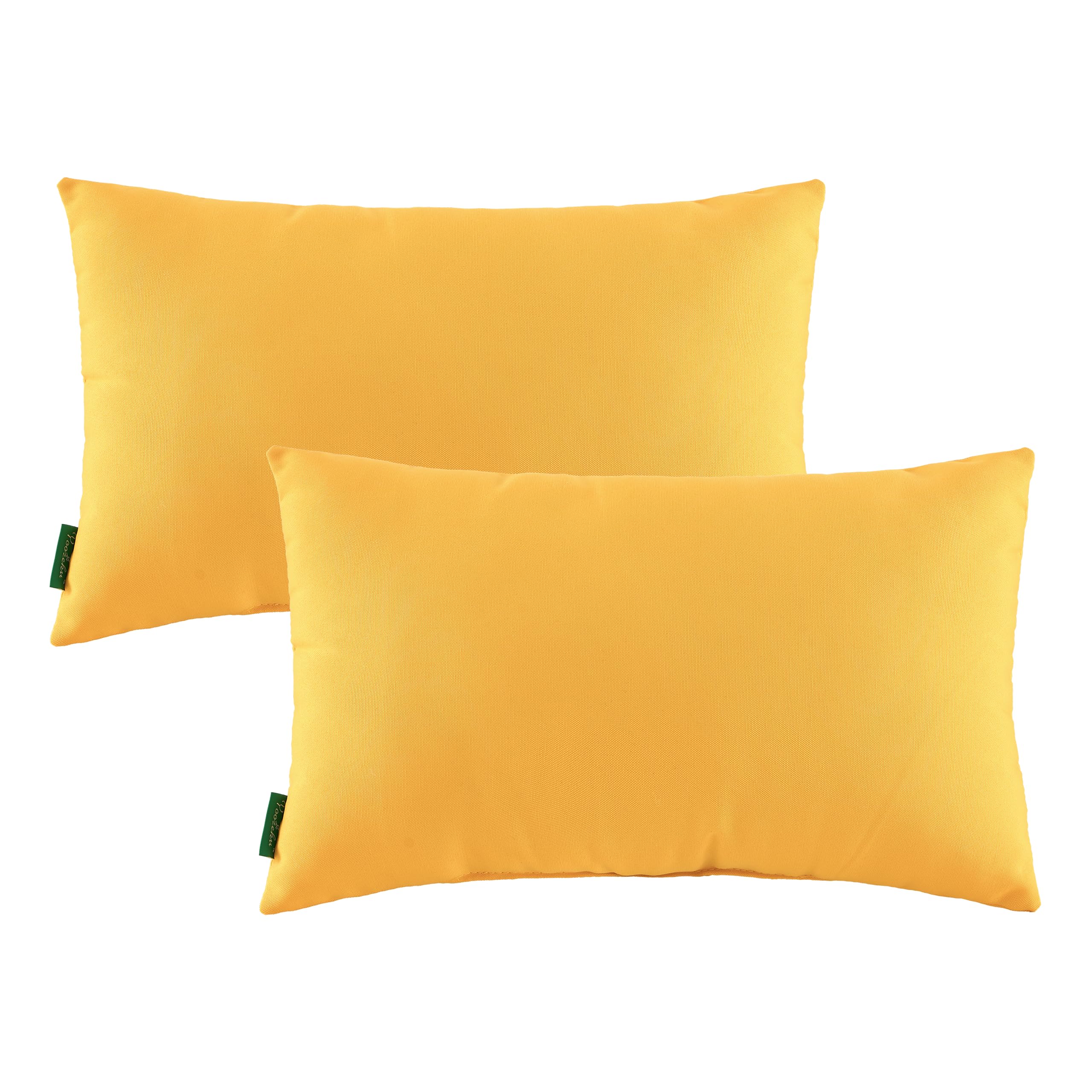 YOOZEKU outdoor-yellow-lumbar-pillow on patio seating provides supportive comfort.
