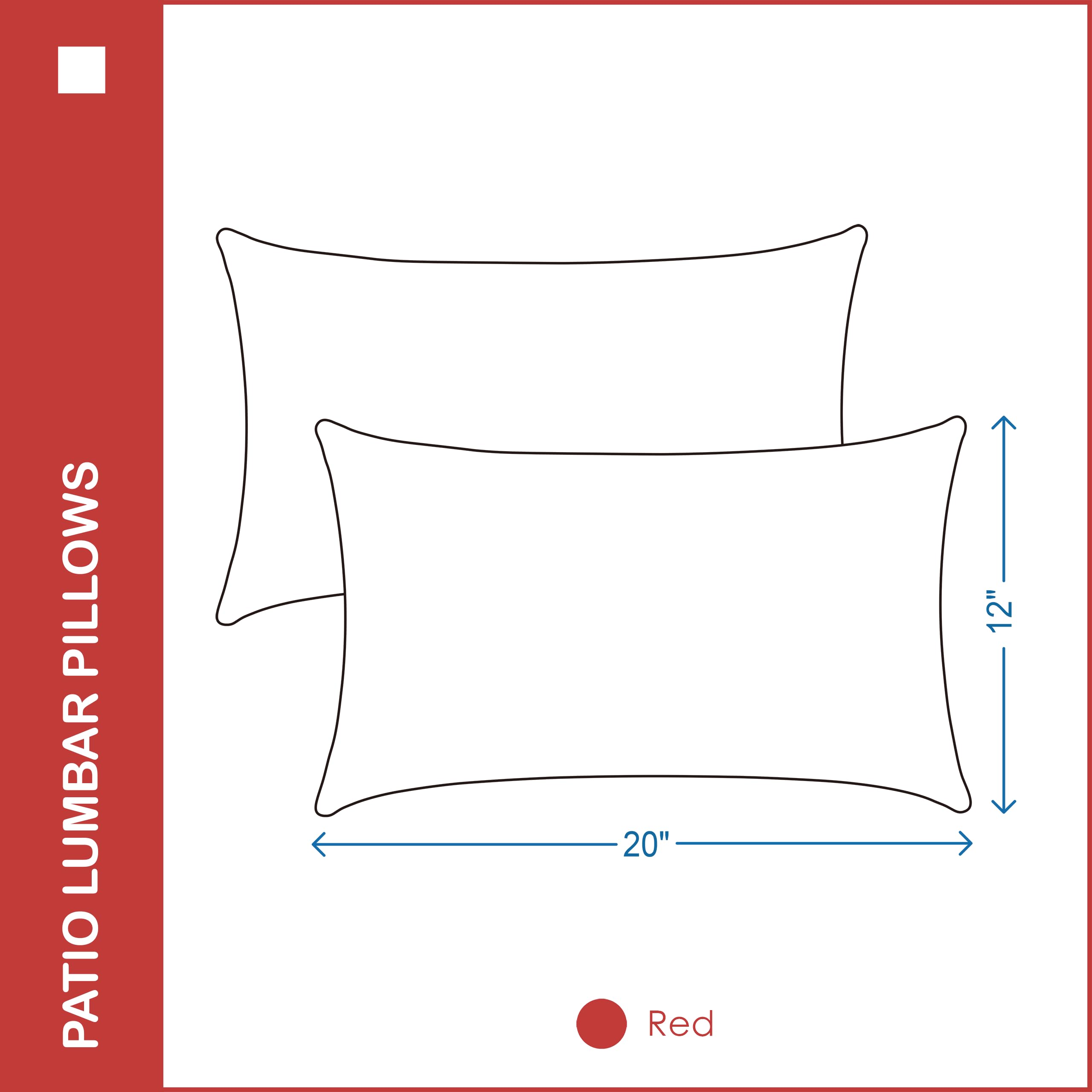 YOOZEKU red lumbar cushions with soft PP cotton fill for lounging outdoors.