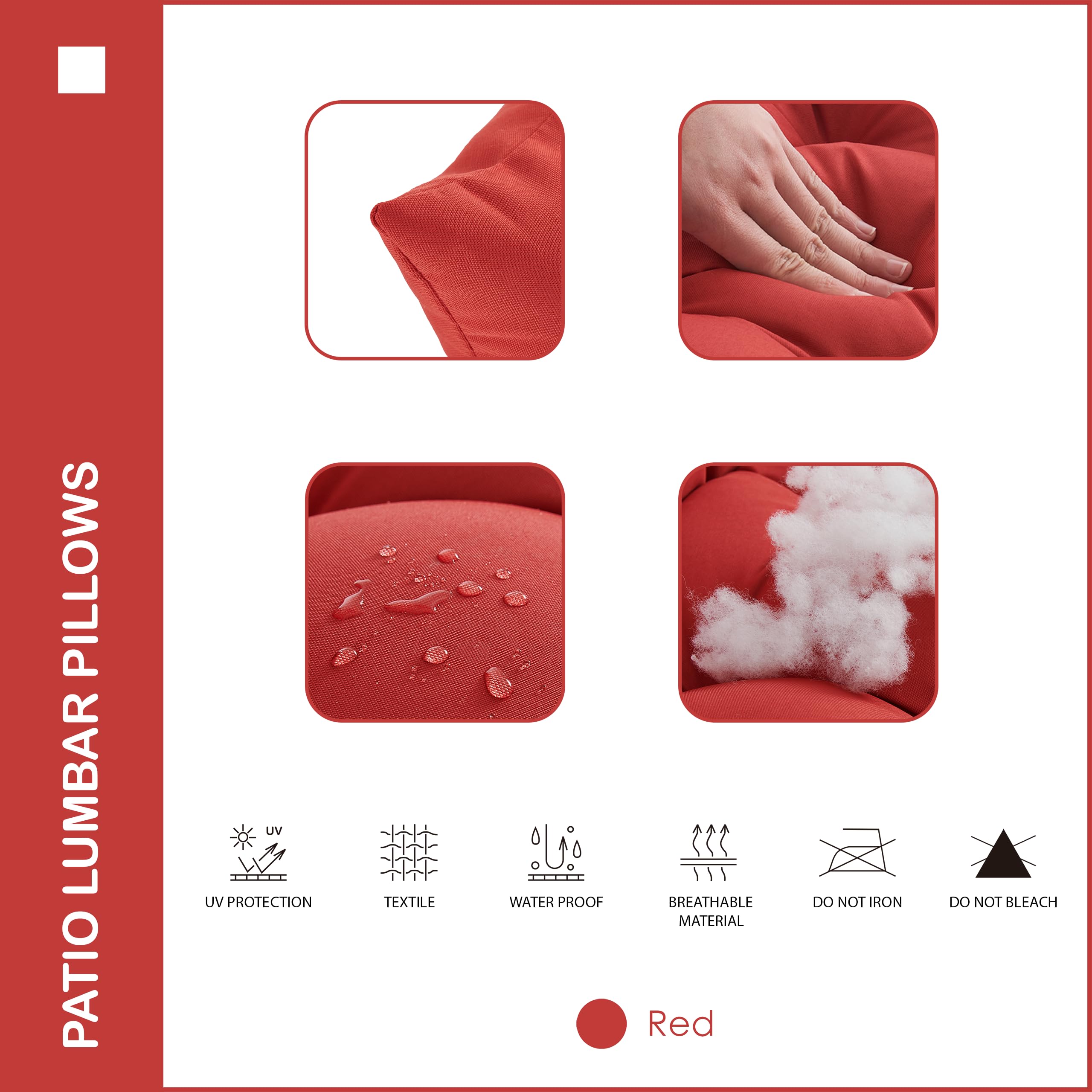 YOOZEKU two-piece set with waterproof fabric in red for any season.