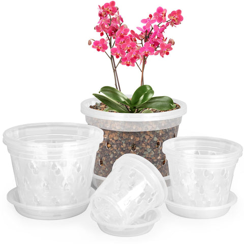 YOPIKUU orchid pot 3-inch clear view for observing roots and moisture