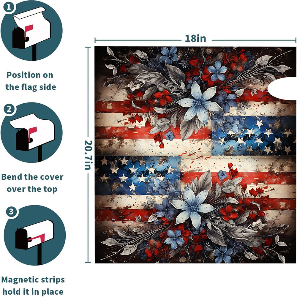 YOPINCO weatherproof flag print guarding mailbox against rain