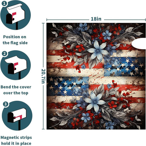 YOPINCO weatherproof flag print guarding mailbox against rain