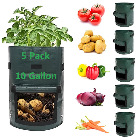 YOQXHY Potato Grow Bags with 10-gallon capacity for versatile planting.