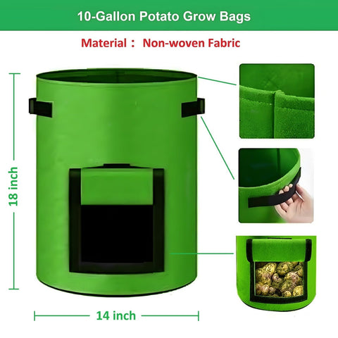 YOQXHY breathable potato grow bag with side vents for healthier root development.