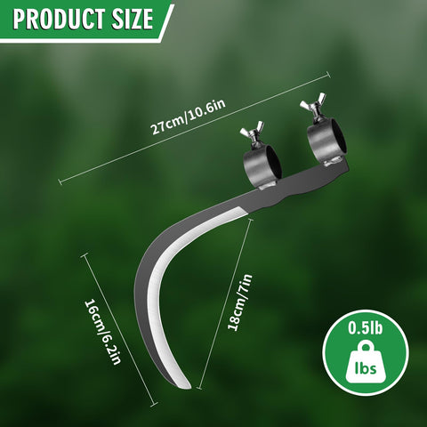 Yoraira steel straw sickle handle attachment demonstrates secure quick-fit.