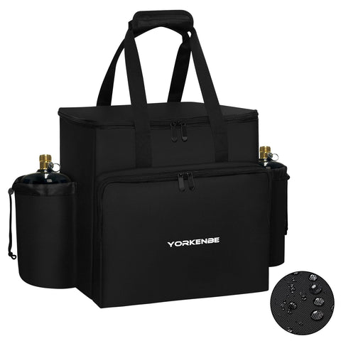 Yorkenbe portable heater bag front pocket for accessories and quick access.