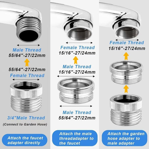Yorkplace faucet adapter installation on sink faucet is quick