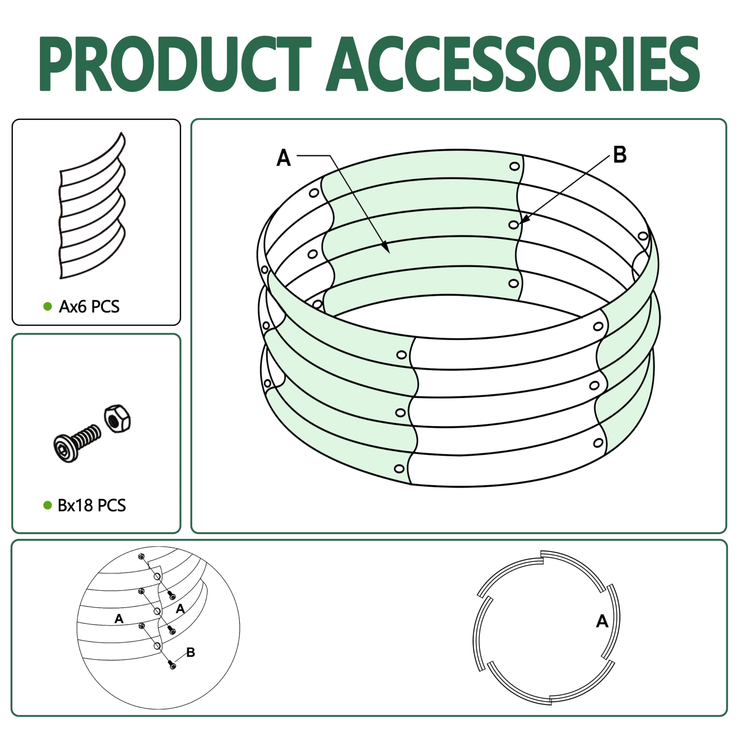 Yortrek durable galvanized corners reinforce the raised garden bed for stability.