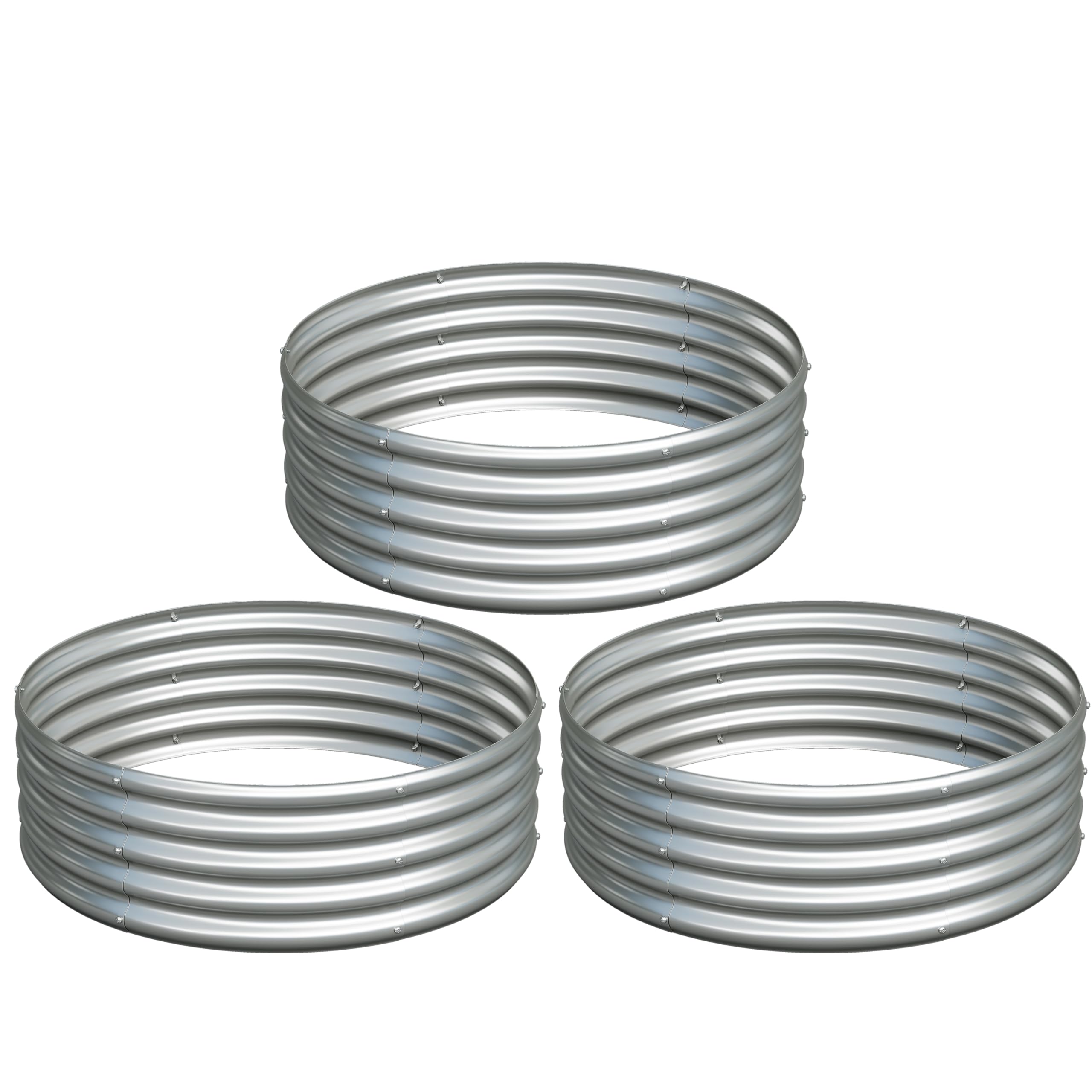 Yortrek galvanized raised garden bed shows 36x36 inch frame for versatile planting.