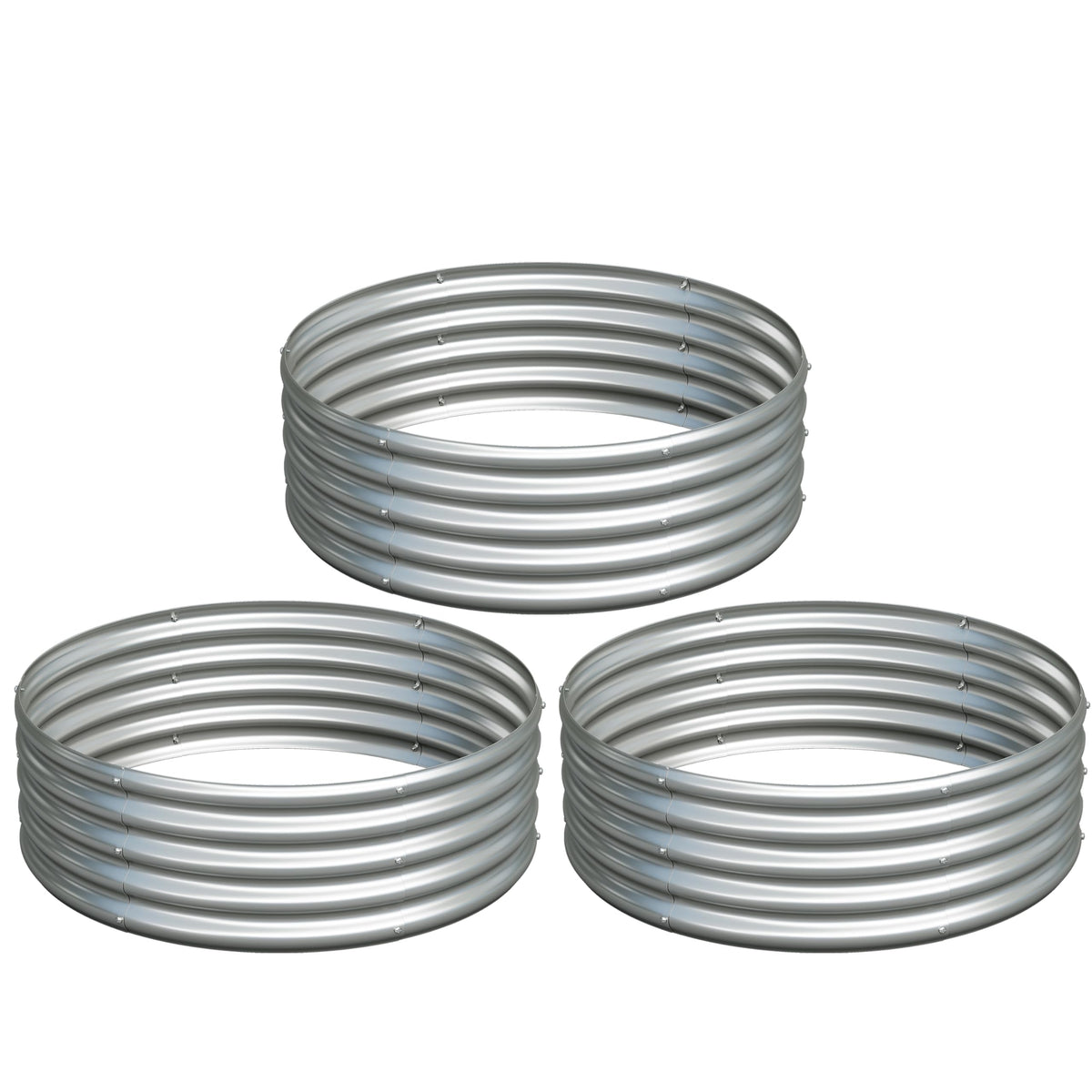 Yortrek galvanized raised garden bed shows 36x36 inch frame for versatile planting.