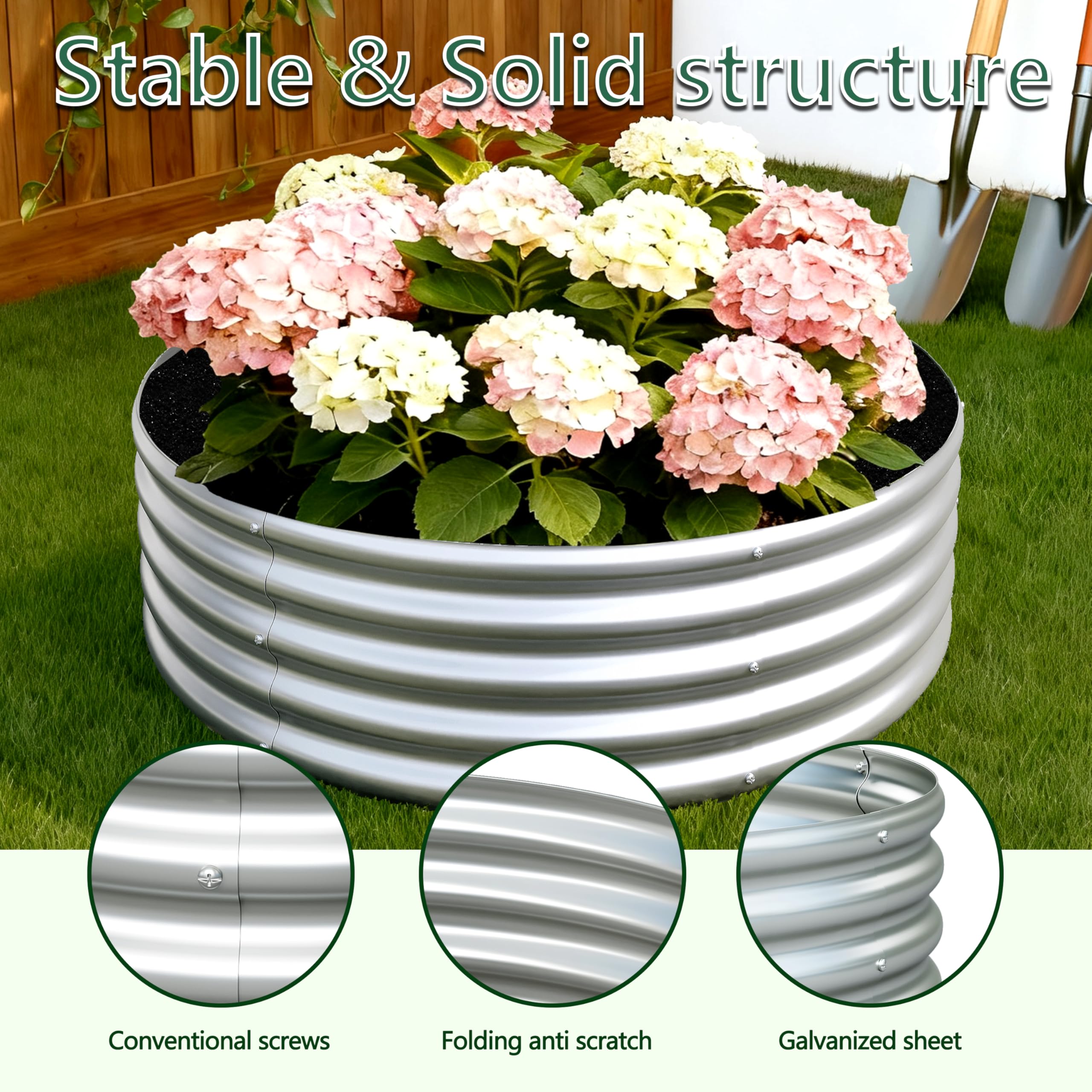 Yortrek large outdoor planter ideal for vegetables, herbs, and flowers