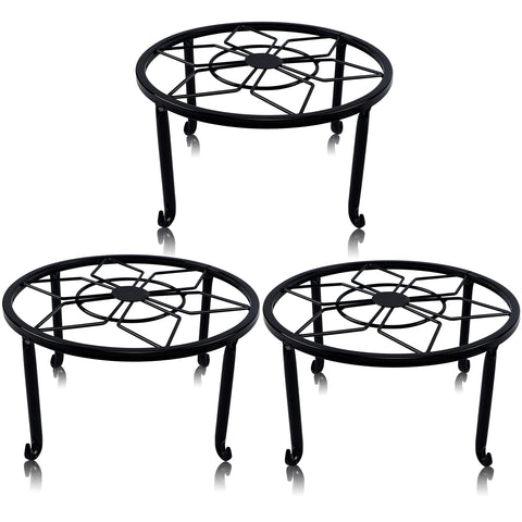 yosager 3-pack metal plant stands display trio for chic home decor and plant elevation