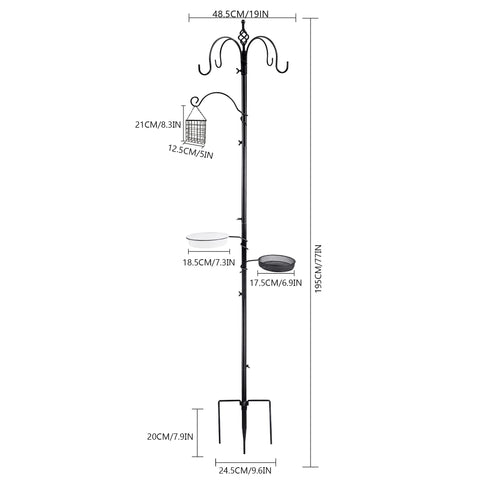 yosager deluxe multi feeder hanging kit with four top hooks for versatile display.