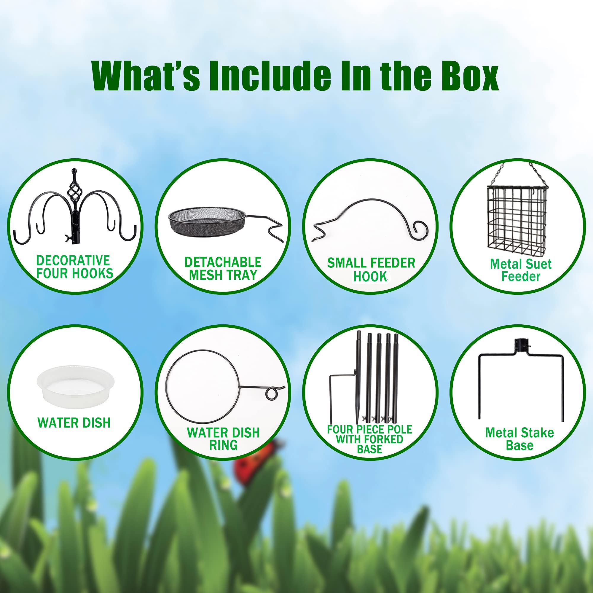 yosager seed and water trays are large and easy to fill and clean.