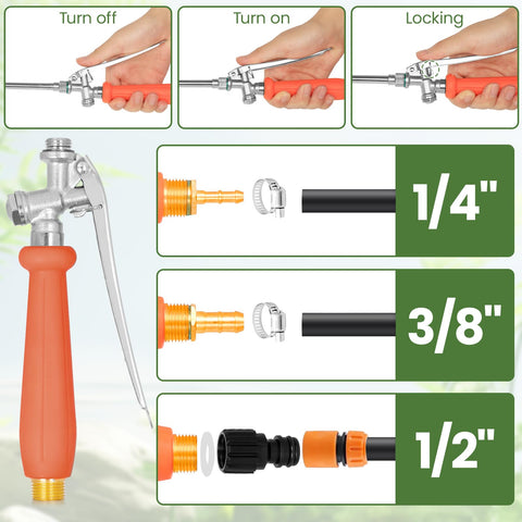 YOSN adjustable nozzle rotates 360 degrees for versatile spraying