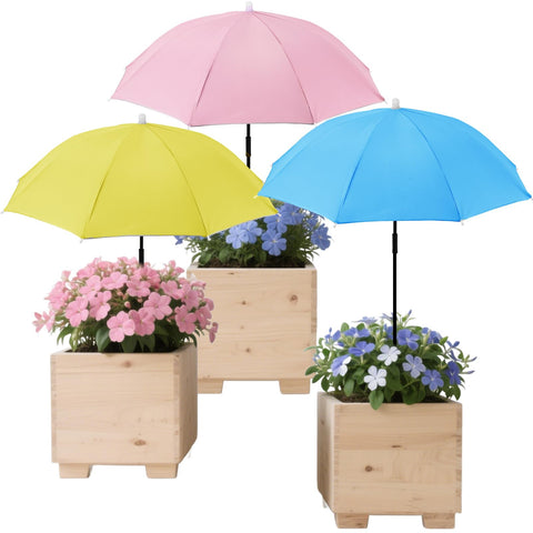 YOSN plant umbrella blue cover shielding delicate plants from sun