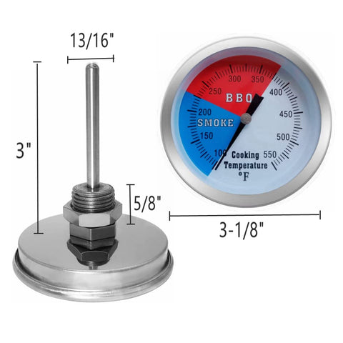 YOTOM BBQ thermometer shows 100–550°F for precise grill temps
