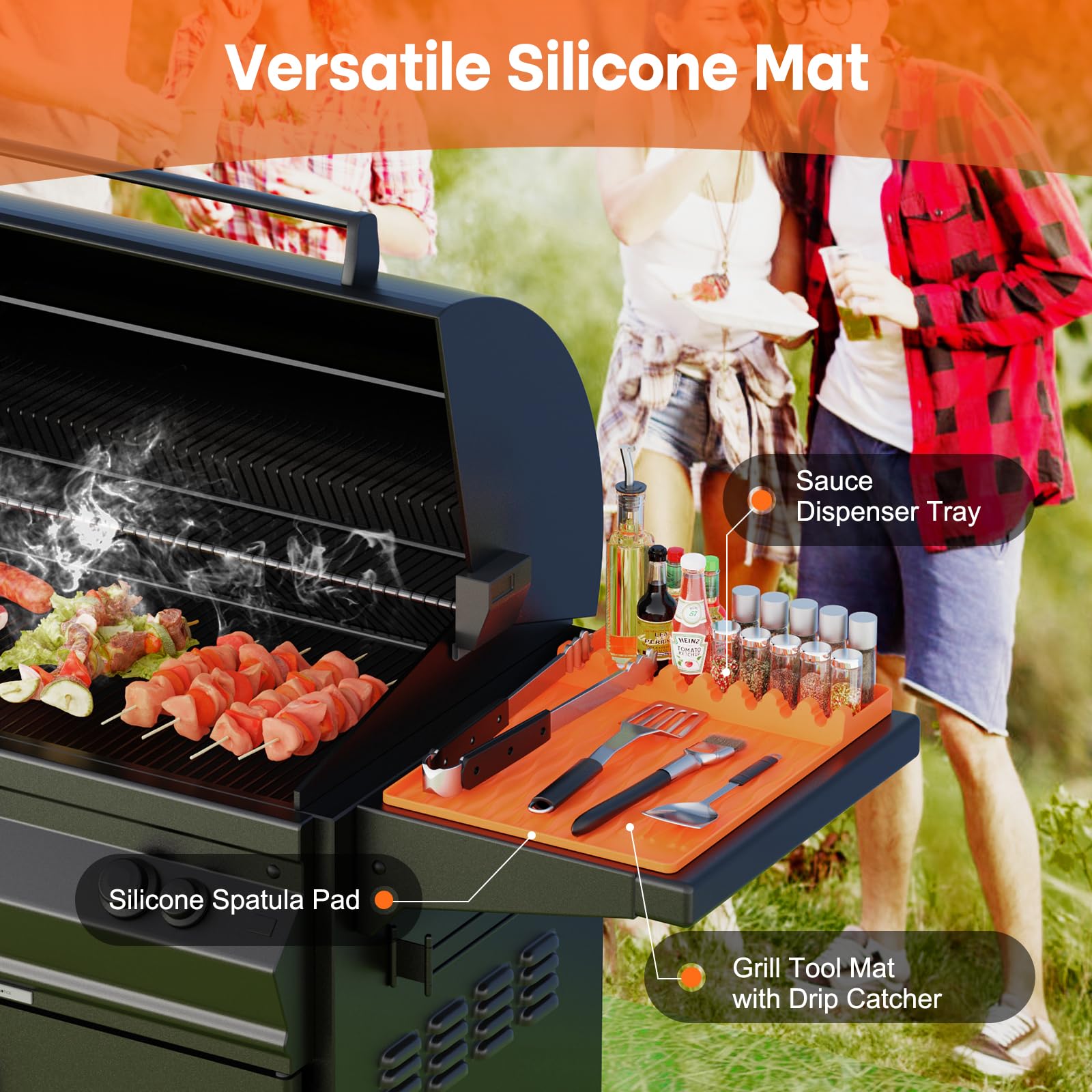 YOUCHENGZHIFAN easy-clean silicone mat wipes clean or dishwasher-safe.