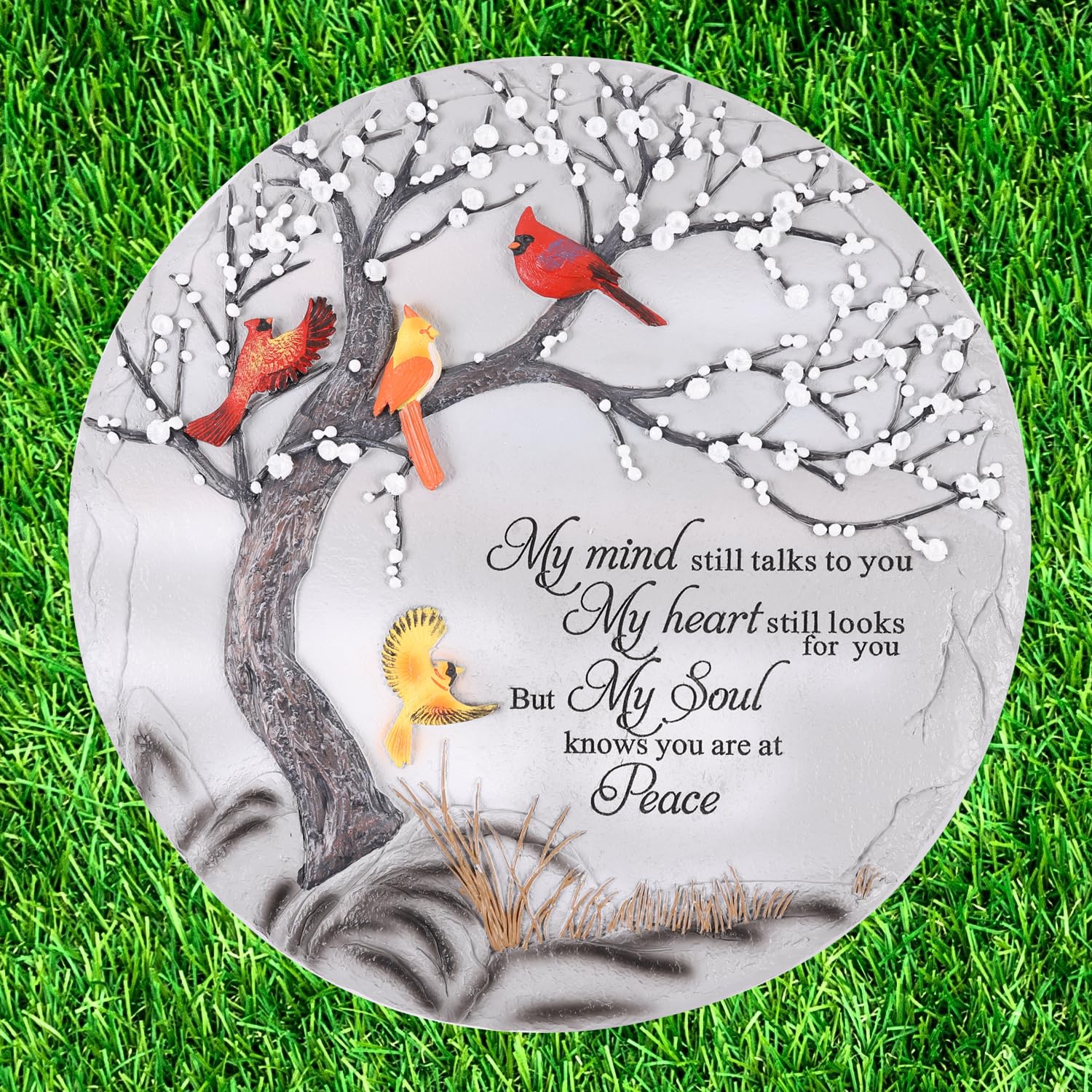Youdear Memorials Cardinal Memorial Stone packaging in blue gift box