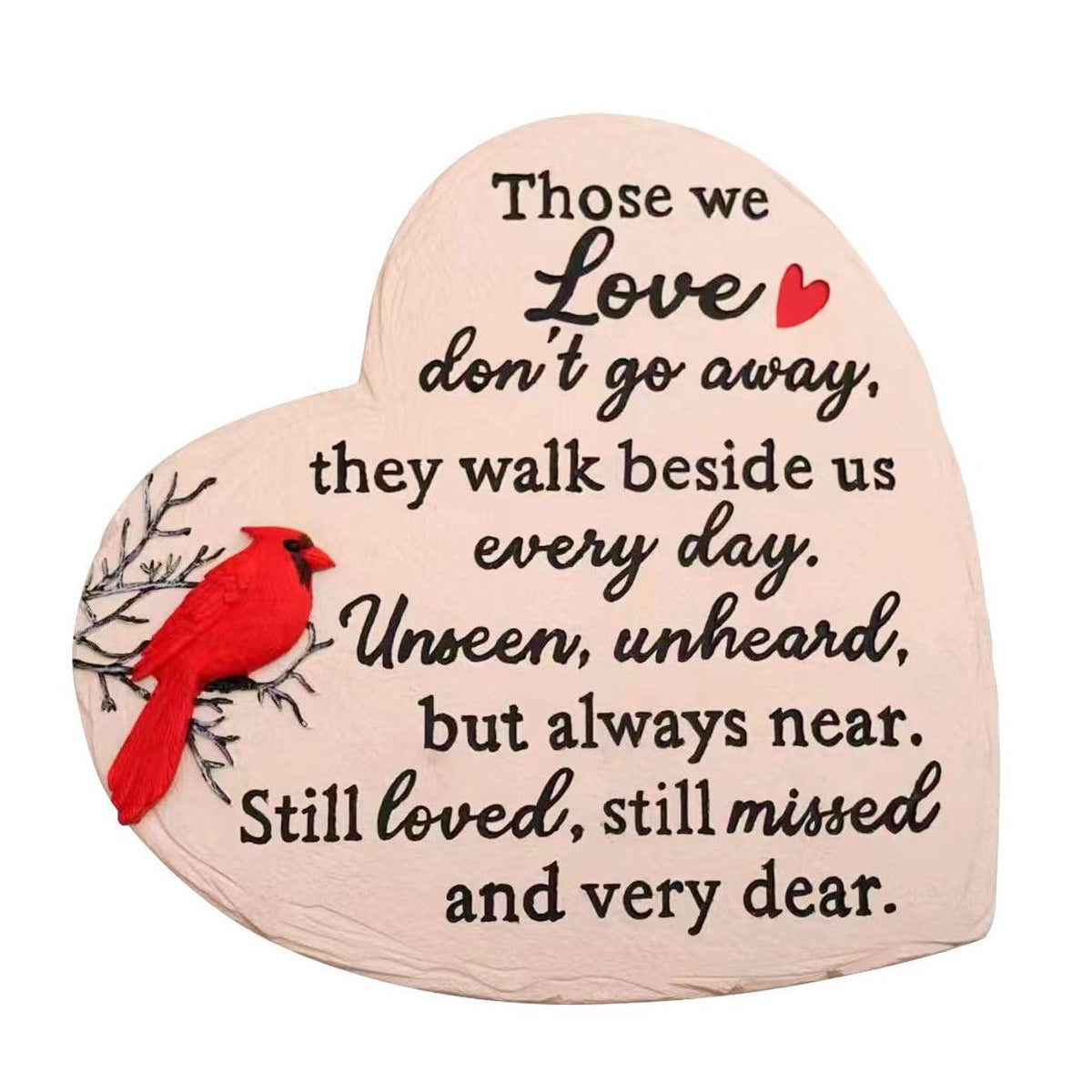 Youdear Memorials heart-shaped garden stone for outdoor remembrance with durable resin.