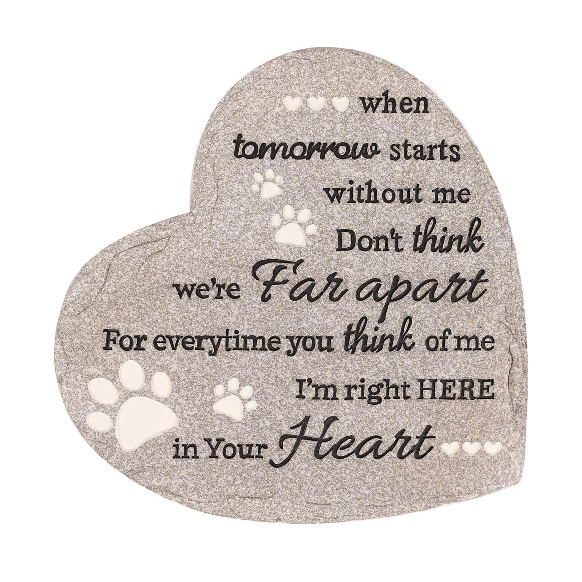 Youdear Memorials pet memorial stone front view dogs 10-inch, durable keepsake for outdoor memorial.
