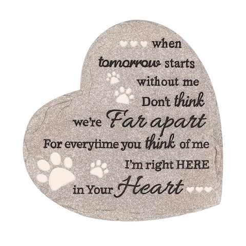 Youdear Memorials pet memorial stone front view dogs 10-inch, durable keepsake for outdoor memorial.