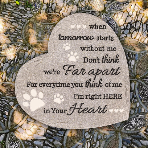 Youdear Memorials weatherproof polyresin memorial stone, durable in sun and rain.