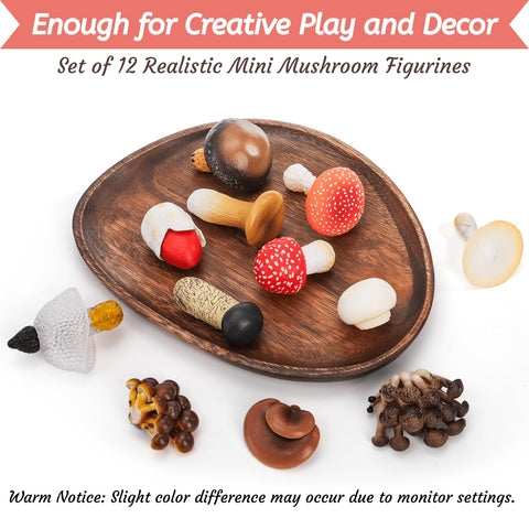 Youeon bamboo mushroom figurine brightens shelves and fairy garden scenes.