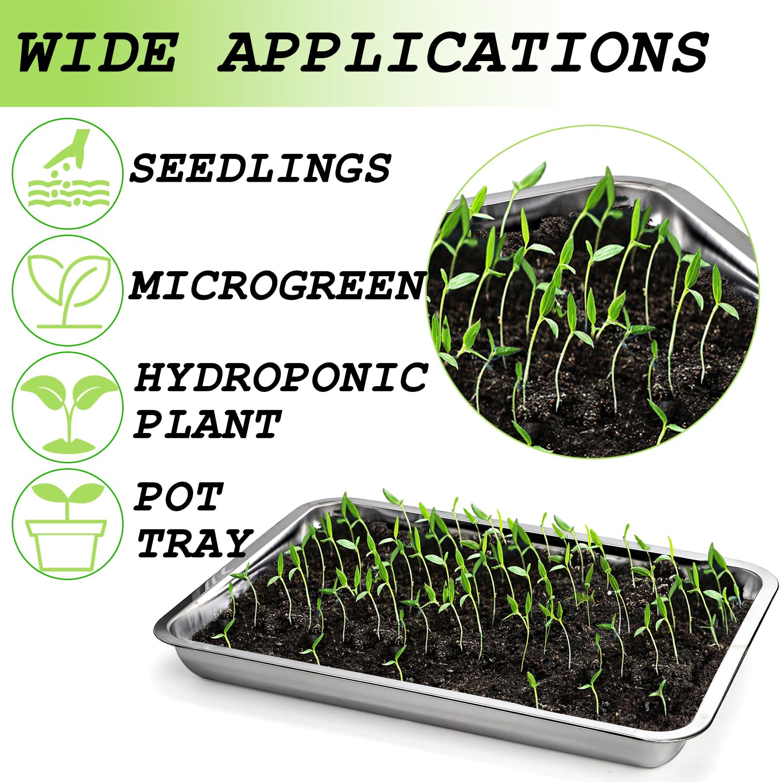 Youeon dishwasher-safe seed trays for quick cleanup between plantings