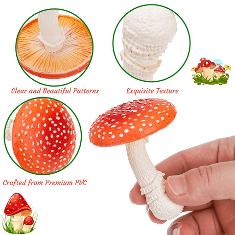Youeon shiitake mushroom figurine enhances DIY displays with realistic texture.