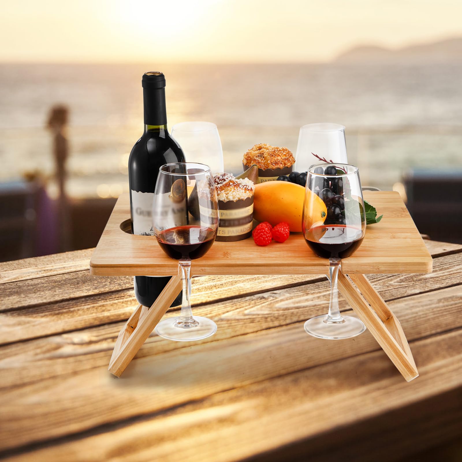 Youeon wine bottle slot design keeps bottles secure during use