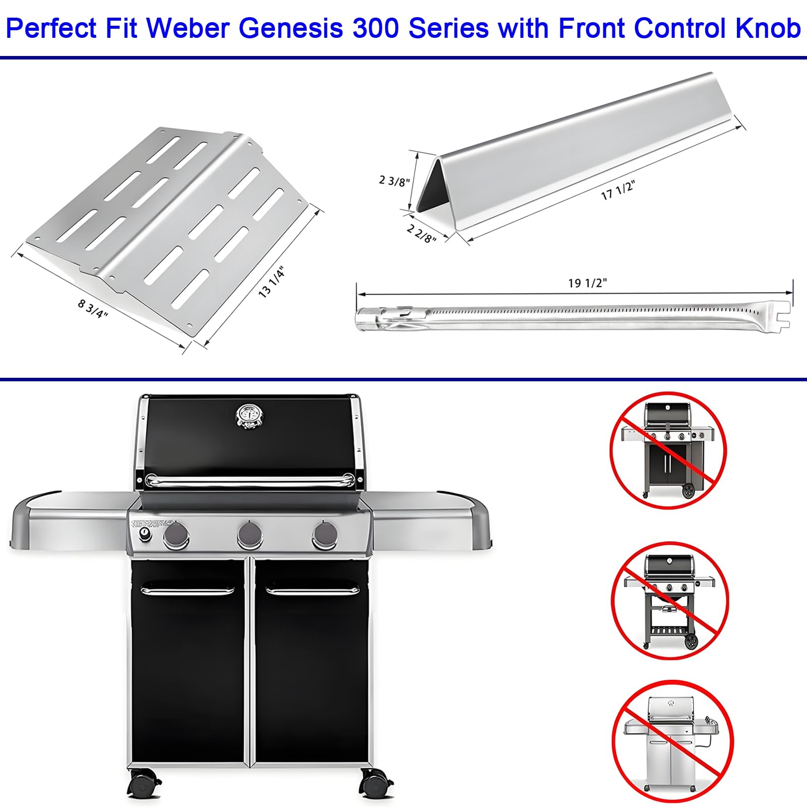YOUFIRE Genesis 300 heat deflectors protect burners for consistent temps