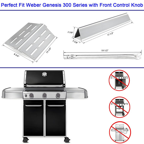 YOUFIRE Genesis 300 heat deflectors protect burners for consistent temps
