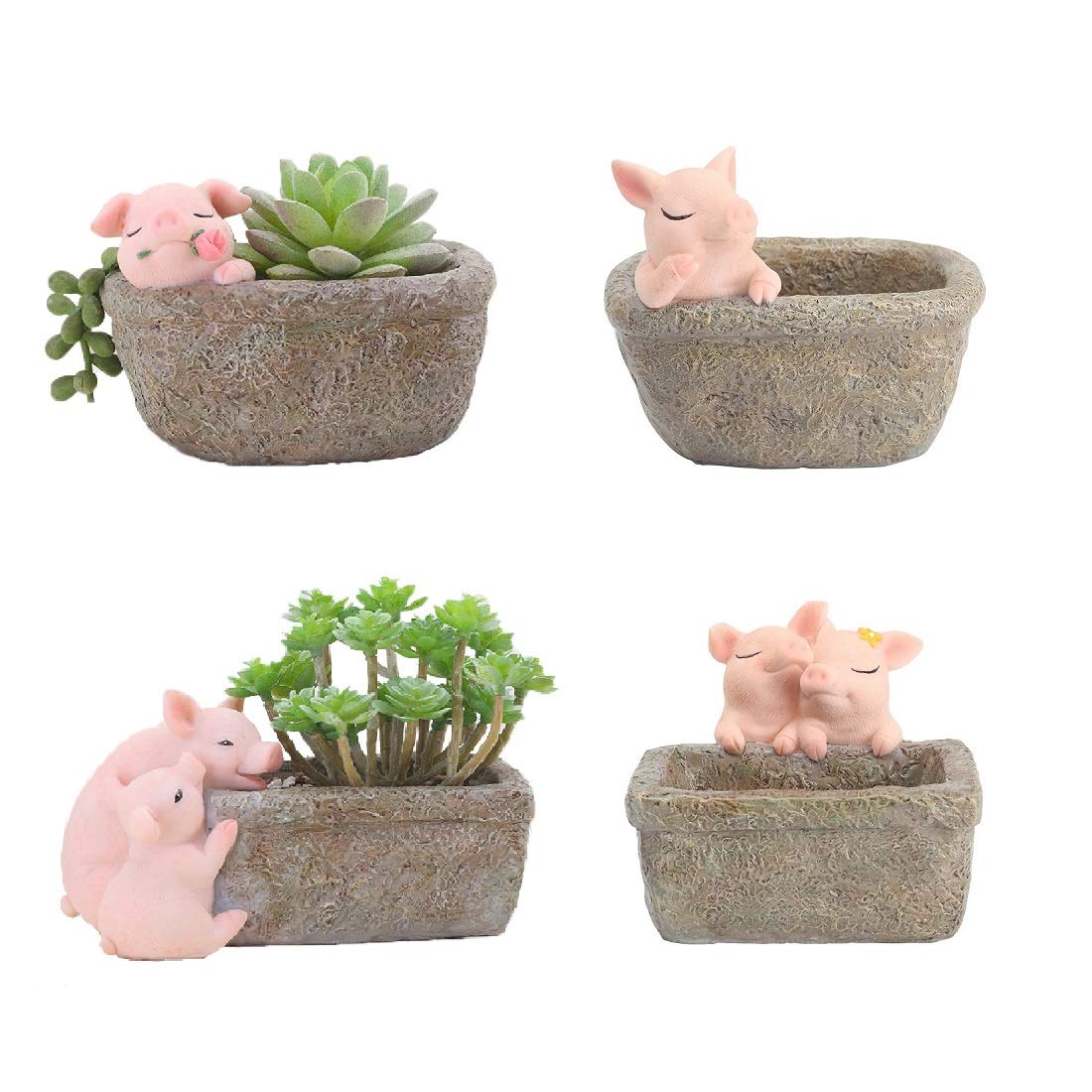Youfui pig planter dimensions help you place it.