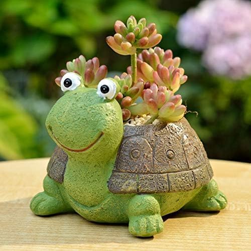 Youfui turtle planter home decor collection enhances shelves, desks, and plant racks